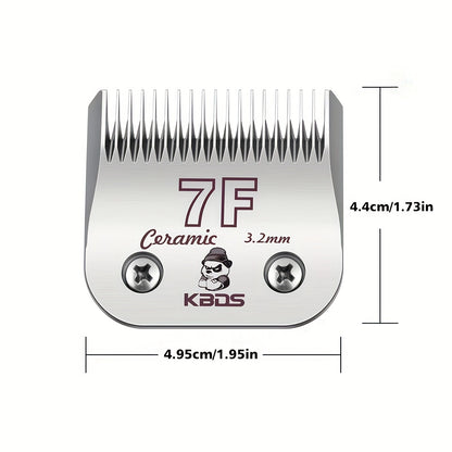 4-Pack Professional Ceramic Detachable Blades - Compatible with Andis, Oster A5, Wahl KM10 Series Clippers, KBDS Size 10/7F/5F/4F, Cut Length 1/16"(1.5mm) to 3/8"(9.5mm) for Pet Dog Grooming