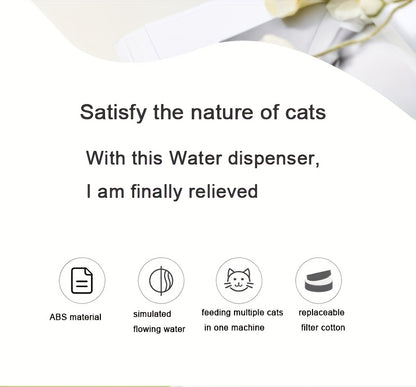 2.5L/84oz Large Capacity Pet Water Fountain, Ultra Quiet Automatic Cat Water Dispenser with Smart Pump for Indoor Cats and Dogs