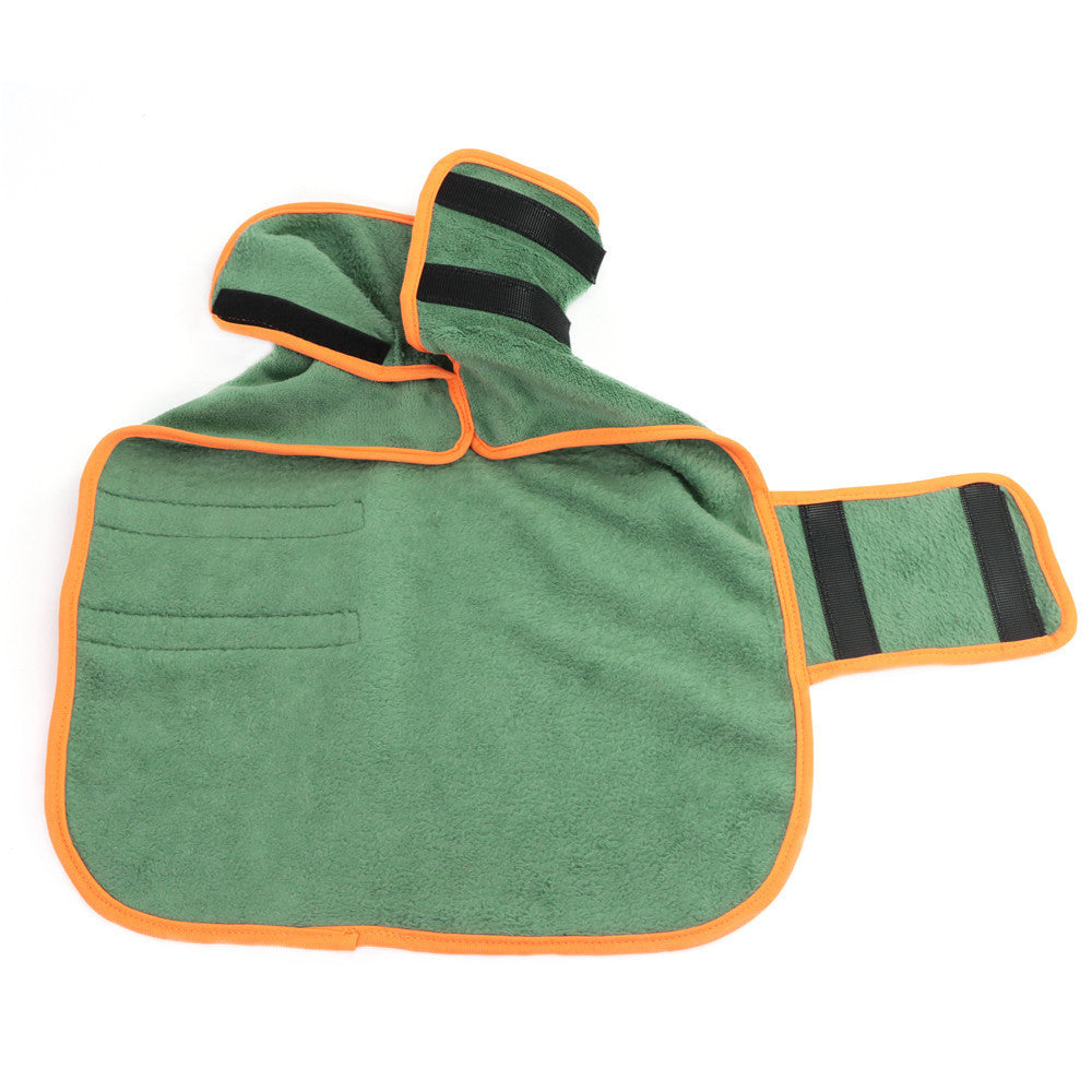 [Quick-Dry Dog Drying Coat] Super Absorbent Quick-Dry Dog Drying Coat - Warm-Keeping Bathrobe with Full Body Coverage & Hood, Multiple Colors (Purple, Blue, Green, Yellow, Red), Durable Fabric for Efficient Water Absorption &