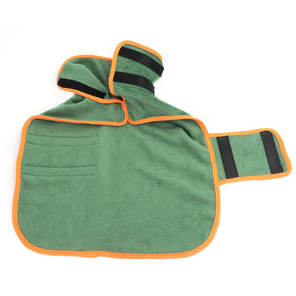 [Quick-Dry Dog Drying Coat] Super Absorbent Quick-Dry Dog Drying Coat - Warm-Keeping Bathrobe with Full Body Coverage & Hood, Multiple Colors (Purple, Blue, Green, Yellow, Red), Durable Fabric for Efficient Water Absorption &