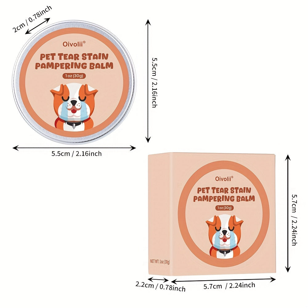 Pet Tear Stain Remover Gel 30g + Brush | Gentle Plant-Based Formula | Effective & Irritation-Free Eye Cleaning For Dogs & Cats