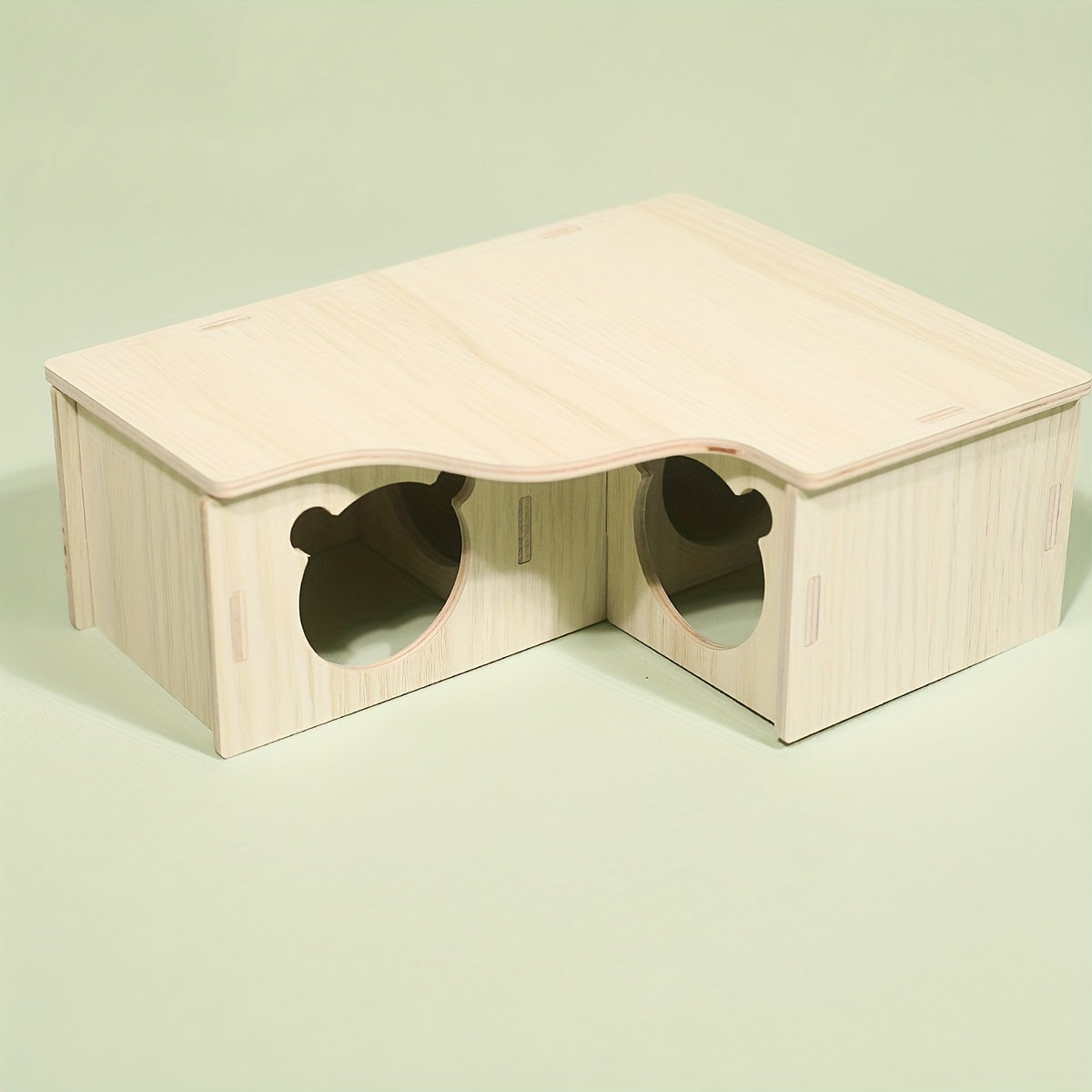 Multi-Chamber Wooden Hamster Maze and Hideout - Fun Activity and Cozy Nest for Your Pet