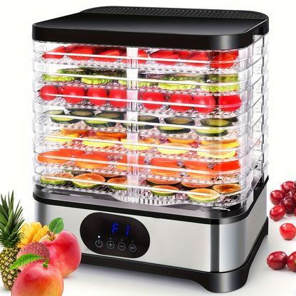 8-layer Food Dehydrator 400W Household Food Dryer, Dried Meat And Fruit Dryer, Used for Dried Meat, Fruit, Vanilla, Vegetables, Pet Snacks, Etc. Electric Food Fresher, 72-hour Timing, Adjustable Temperature And Wind Force, St