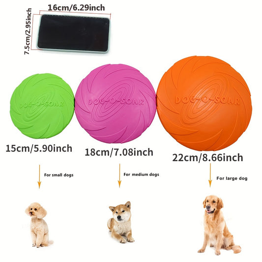 5.91/7.09/8.66inch Rubber Dog Flying Disc Pet Puppy Outdoor Sports Game Training Interactive Toy Bite Resistant Dogs Chew Flying Disc