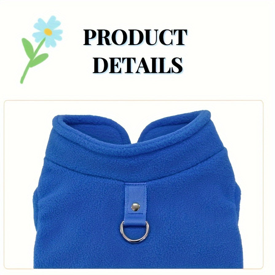 Tailoredtrend, Cozy Fleece Dog Vest - Thick, Solid Color Pet Apparel for Small to Medium Cats & Dogs, Hand Wash Only - Perfect for Fall/Winter