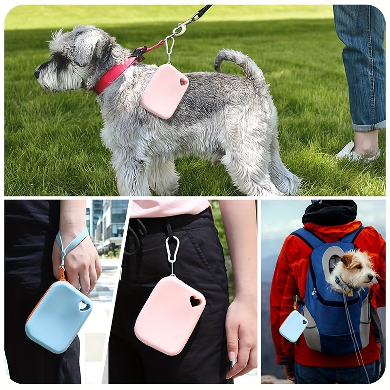 1pc Silicone Dog Treat Bag Pet Snack Bag Travel Portable Training Bag Pet Walking Bag