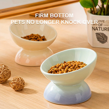 Premium Ceramic Pet Feeding Bowls - Elevate Dining for Dogs & Cats - Reduces Neck Strain, Enhances Digestion with Stylish Red Design