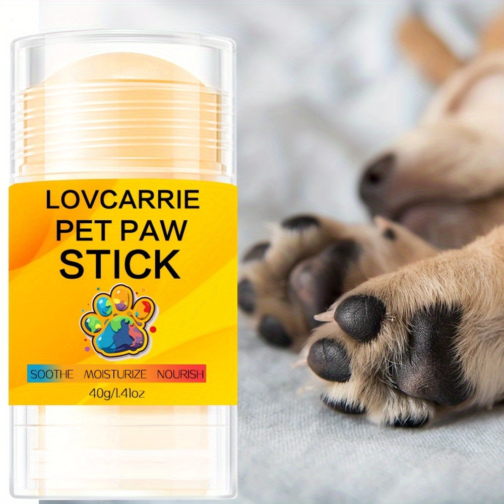 40g LOVCARRIE Natural Paw Balm Stick for Dogs & Cats - Soothing Moisturizing Cream for Dry, Cracked Paws, Non-Toxic Formula Pet Care Paw Salve