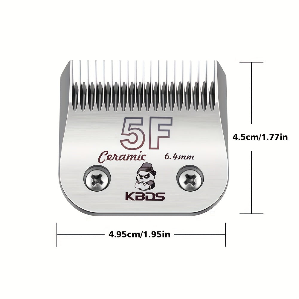4-Pack Professional Ceramic Detachable Blades - Compatible with Andis, Oster A5, Wahl KM10 Series Clippers, KBDS Size 10/7F/5F/4F, Cut Length 1/16"(1.5mm) to 3/8"(9.5mm) for Pet Dog Grooming