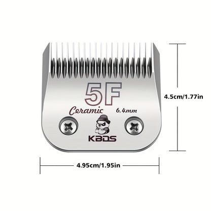 4-Pack Professional Ceramic Detachable Blades - Compatible with Andis, Oster A5, Wahl KM10 Series Clippers, KBDS Size 10/7F/5F/4F, Cut Length 1/16"(1.5mm) to 3/8"(9.5mm) for Pet Dog Grooming