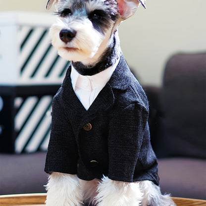 1pc Plaid Print Pet Suit Jacket - Stylish, Comfortable, Ideal for Wedding, Formal Events, and Christmas Gifts for Dog and Cat