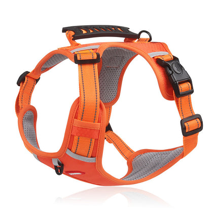 [No-Pull Pet Harness] Soft Padded Adjustable No-Pull Pet Harness | for Dogs and Cats, Large Breeds, Easy Control Handle, Prevents Choking and Pulling, Comfortable and Secure Fit