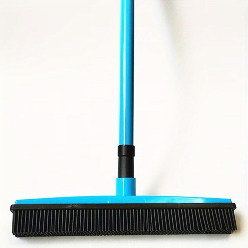 1pc Telescopic Pet Hair Remover Broom - Efficient Carpet Cleaner with Gentle Silicone Bristles - Flexible Handle for Dust & Hair Removal - Perfect Household Tool for Apartments, Dorms, and School Prep - Complete Cleaning Kit