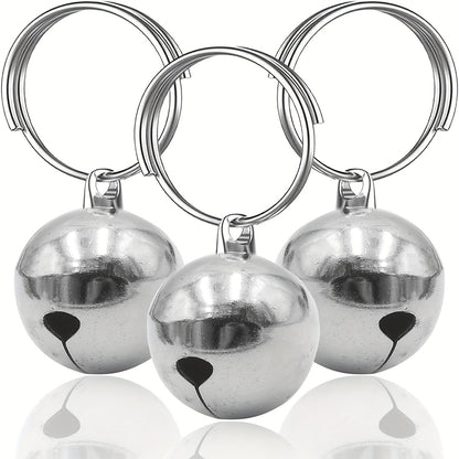 3pcs Pet Round Dog Bells Dog Charm Bells Pet Pendant, Anti-Lost Training Bells For Collars, Suitable For Pet Pendant Accessories, 1/2-Inch