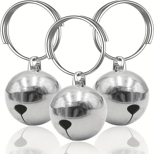 3pcs Pet Round Dog Bells Dog Charm Bells Pet Pendant, Anti-Lost Training Bells For Collars, Suitable For Pet Pendant Accessories, 1/2-Inch