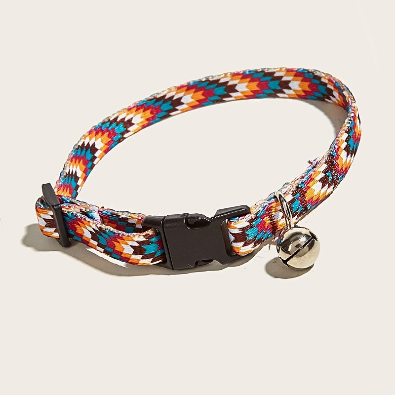 Adjustable Pet Collar with Bell for Dogs and Cats - Adorable and Stylish Pet Accessory