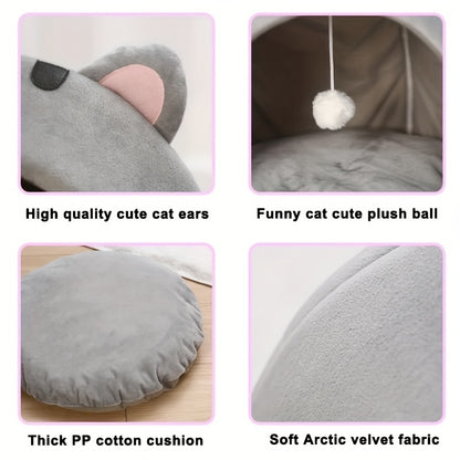 Cozy Cat Cave: Keep Your Furry Friend Warm And Snug In This Cute Pet House!