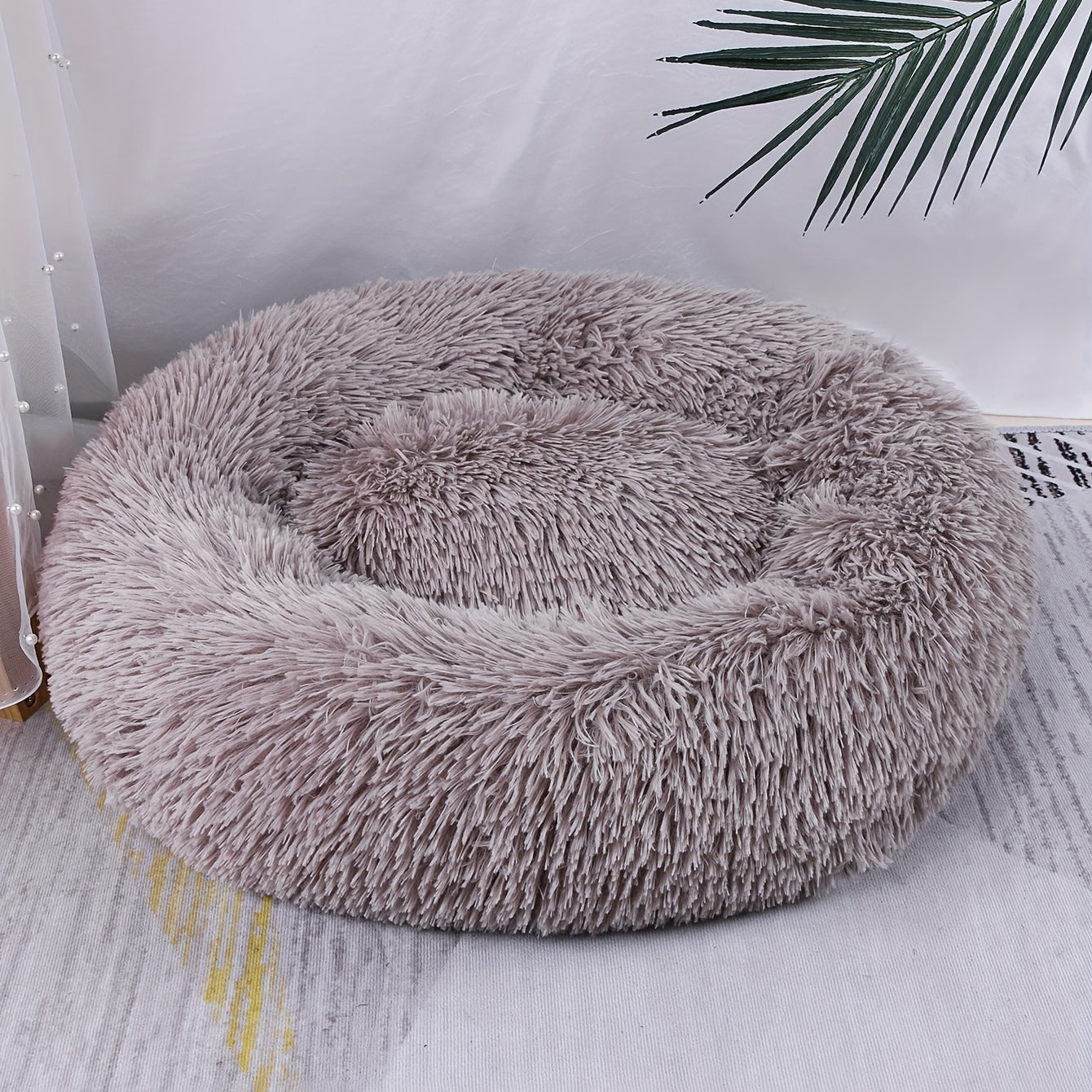 Plush Pet Nest Cat Dog Universal Round Nest Cat Mattress Soft Comfortable Bottom Non-slip Cat Nest