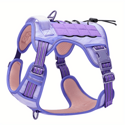 Tactical Harness For Large Dogs No Pull Adjustable Pet Harness Reflective Working Training Easy Control Pet Vest Military Service Dog Harnesses