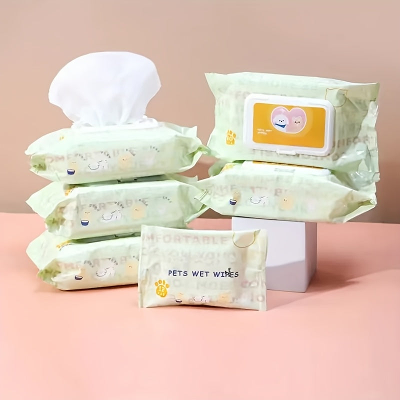 1pc Pet Care Wipes for Dogs - Gentle Cleaning Solution for Tears, Odors, and Paws - Polyester Blend, Non-Electric, Suitable for All Breeds