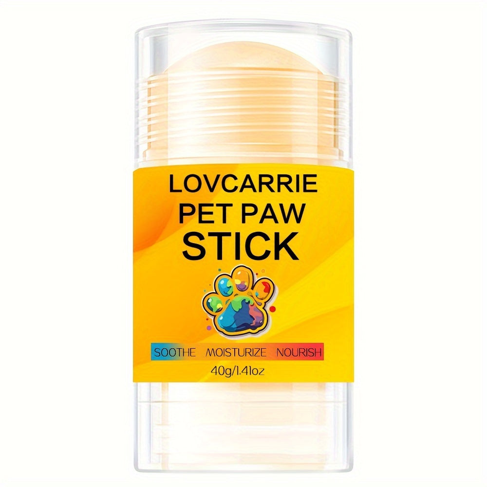 40g LOVCARRIE Natural Paw Balm Stick for Dogs & Cats - Soothing Moisturizing Cream for Dry, Cracked Paws, Non-Toxic Formula Pet Care Paw Salve
