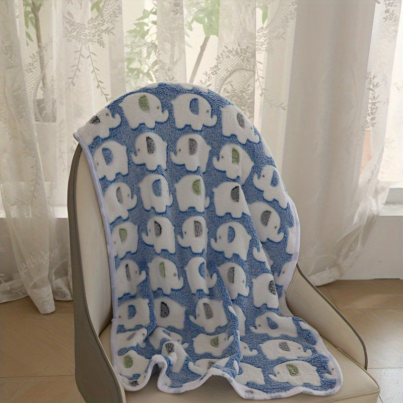 3pcs Ultra-Soft Plush Elephant Pattern Pet Blankets - Cozy Flannel Throws for Dogs with Premium Quality, Cute Design, and Warmth - Perfect for Snuggling and Cuddling