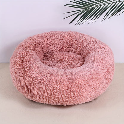Ultra-Soft Plush Round Pet Bed - Luxurious Sleeping Haven with Warmth and Comfort for Dogs and Cats - Perfect for Cozy Naps and Snuggles