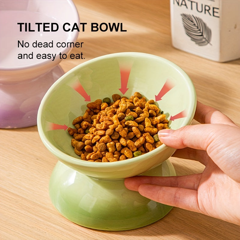 Premium Ceramic Pet Feeding Bowls - Elevate Dining for Dogs & Cats - Reduces Neck Strain, Enhances Digestion with Stylish Red Design