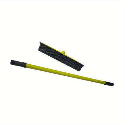 1pc Telescopic Pet Hair Remover Broom - Efficient Carpet Cleaner with Gentle Silicone Bristles - Flexible Handle for Dust & Hair Removal - Perfect Household Tool for Apartments, Dorms, and School Prep - Complete Cleaning Kit