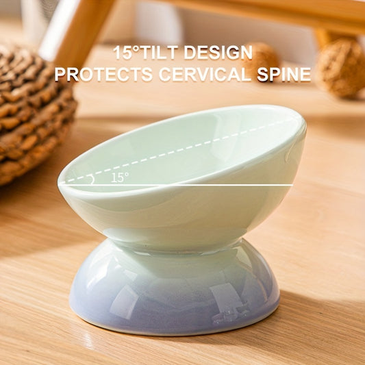 Premium Ceramic Pet Feeding Bowls - Elevate Dining for Dogs & Cats - Reduces Neck Strain, Enhances Digestion with Stylish Red Design