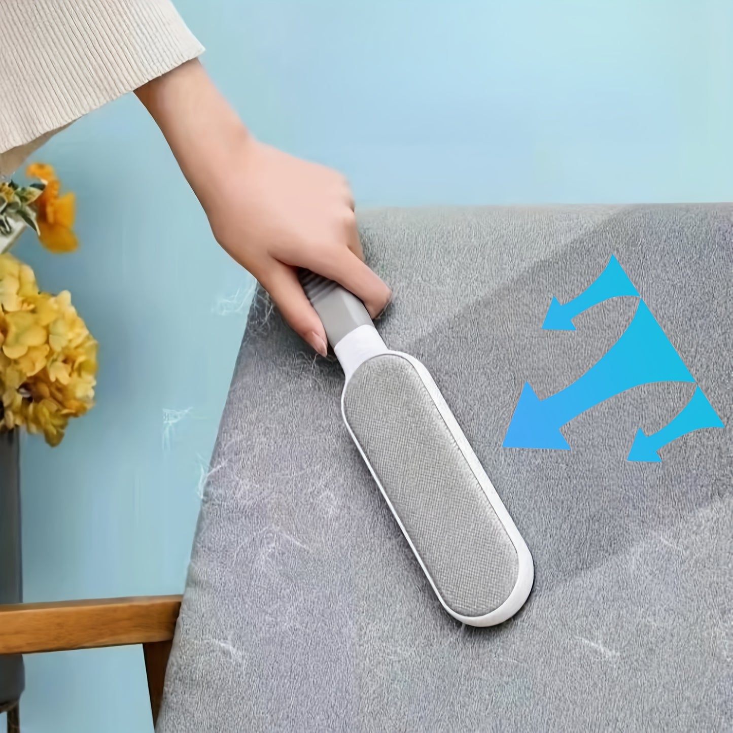 1pc, Reusable Pet Hair Remover Brush - Removes Pet Hair and Lint from Clothes, Bedding, Furniture, and Carpets - Static Electricity-Free - Perfect for Home Cleaning and Grooming
