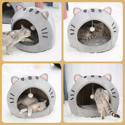 Cozy Cat Cave: Keep Your Furry Friend Warm And Snug In This Cute Pet House!
