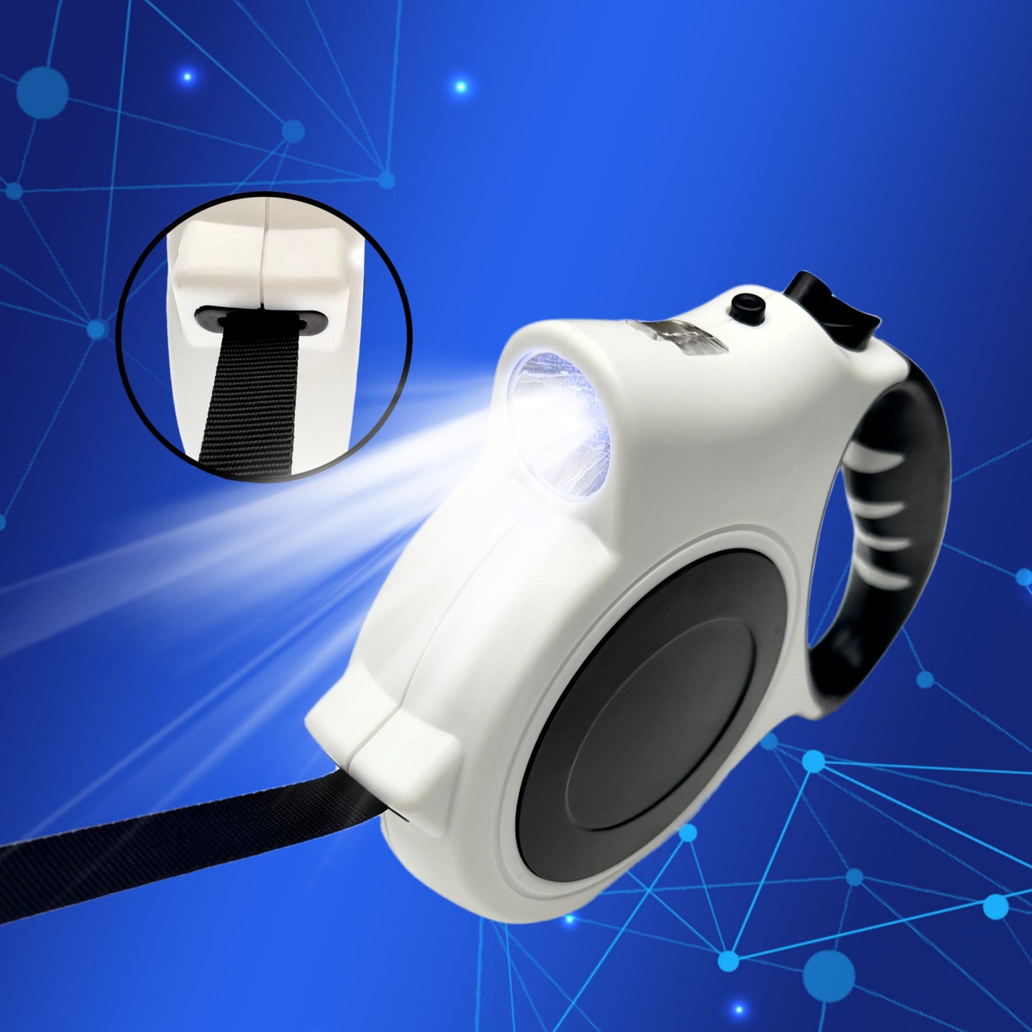 1pc Versatile 5M/16FT LED Retractable Dog Leash Illuminated Outdoor Pet Walking And Running Lead Adjustable Tractor Rope Design For Small And Medium-sized Dogs