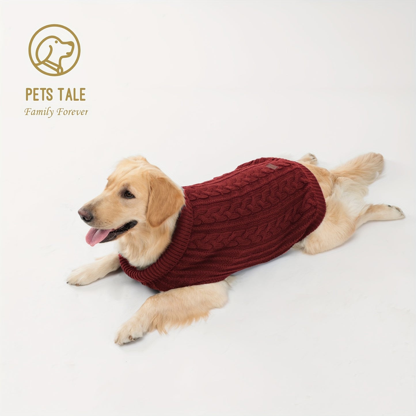 1pc Cozy Pet Knit Sweater - Warm Dog Clothes for Autumn and Winter - Soft, Plain Color, Knitted Design, Pet Friendly, Seasonal Apparel