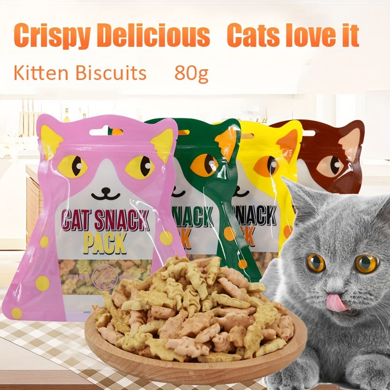 Cat Biscuits Salmon Snacks Chicken Tuna Multiplicity Nutrition Health Easy To Eat Digest Crispy Catnip Fish Biscuits Pet Snacks Cat Snacks Pet Food