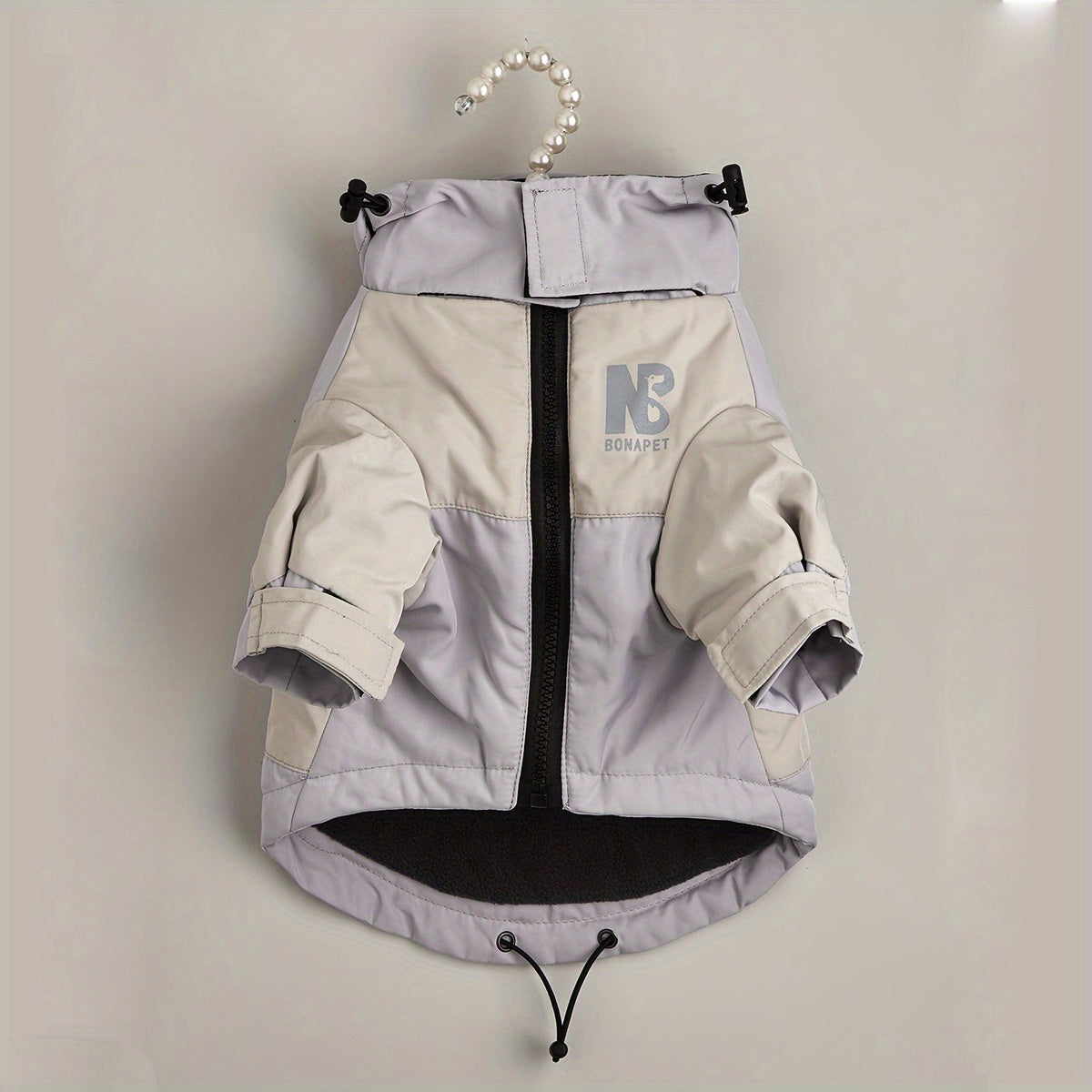 Colorful Waterproof Pet Jacket for Medium/Large Dogs - Durable 100% Polyester, Easy-Zip Closure with Hood, "MB" Design - Ideal for Outdoor Adventures, Dog Raincoat Waterproof