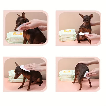 1pc Pet Care Wipes for Dogs - Gentle Cleaning Solution for Tears, Odors, and Paws - Polyester Blend, Non-Electric, Suitable for All Breeds