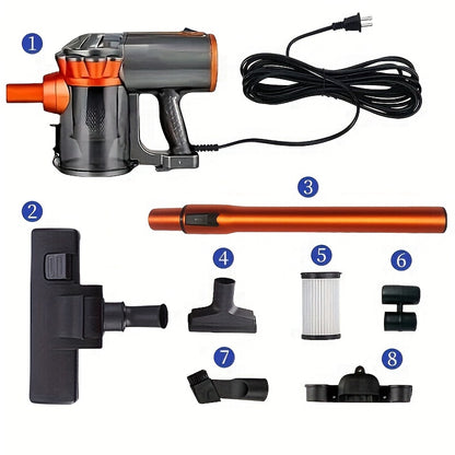Four-in-One 600W 110V 18KPa Lightweight Handheld Rod Vacuum Cleaner - Portable, Low Noise, Pet Hair and Hard Floor Friendly, Suitable for Carpets, with Aspirating Function