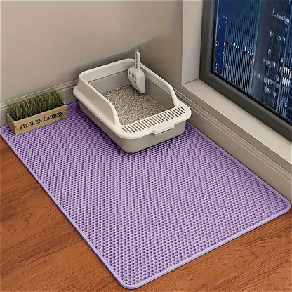 [Non-Slip Cat Litter Mat] Non-Slip Extra-Large Cat Litter Mat | Honeycomb Design, EVA Material, Leakproof & Easy to Clean, Multi-Color Options, Ideal for Home Pet Care, Litter Box Accessory, Durable Pet Mat