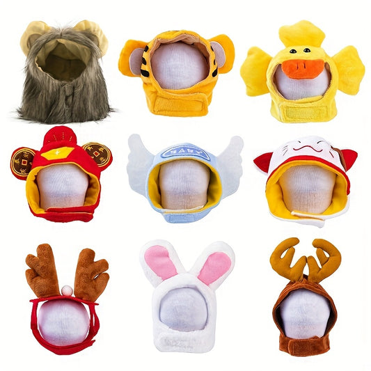 Cute Animals Shaped Cat Hat, Warm Pet Costume For Dog & Cat, Pet Party Supplies