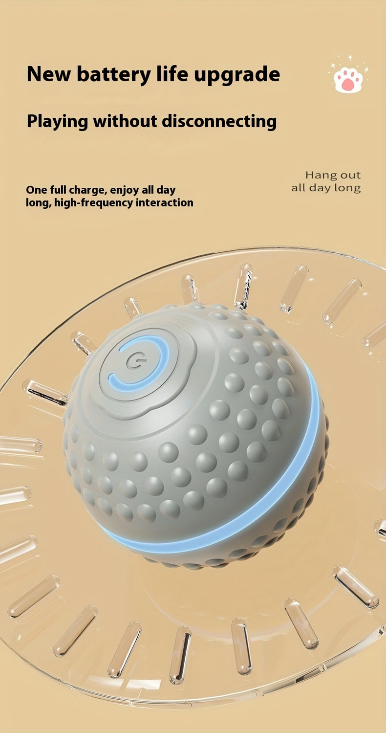 PounceEarth Large Dog Ball Toy - Bite-Resistant Durable Dog Ball with USB Rechargeable Battery, Interactive Polka Dot Design & Multiple Modes for All Breeds - Promotes Playful Engagement & Stimulates Curiosity, Dog Ball Toy,