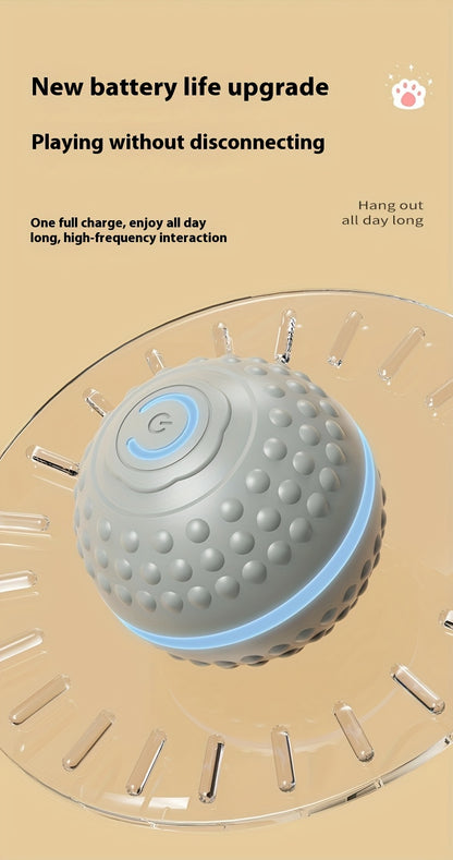 PounceEarth Large Dog Ball Toy - Bite-Resistant Durable Dog Ball with USB Rechargeable Battery, Interactive Polka Dot Design & Multiple Modes for All Breeds - Promotes Playful Engagement & Stimulates Curiosity, Dog Ball Toy,