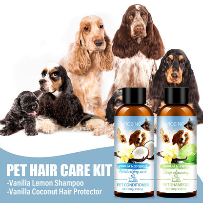 5pcs Pet Care Gift Pack, Shampoo And Conditioner, Nose Cream, Tooth Powder, Etc., Gentle Cleaning, No Odor