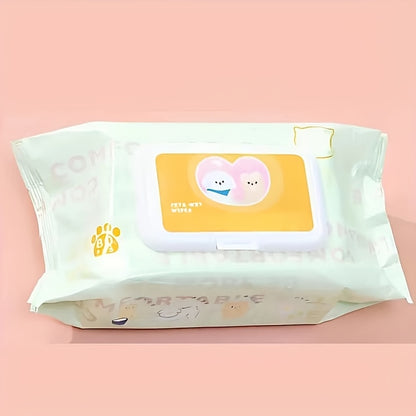 1pc Pet Care Wipes for Dogs - Gentle Cleaning Solution for Tears, Odors, and Paws - Polyester Blend, Non-Electric, Suitable for All Breeds