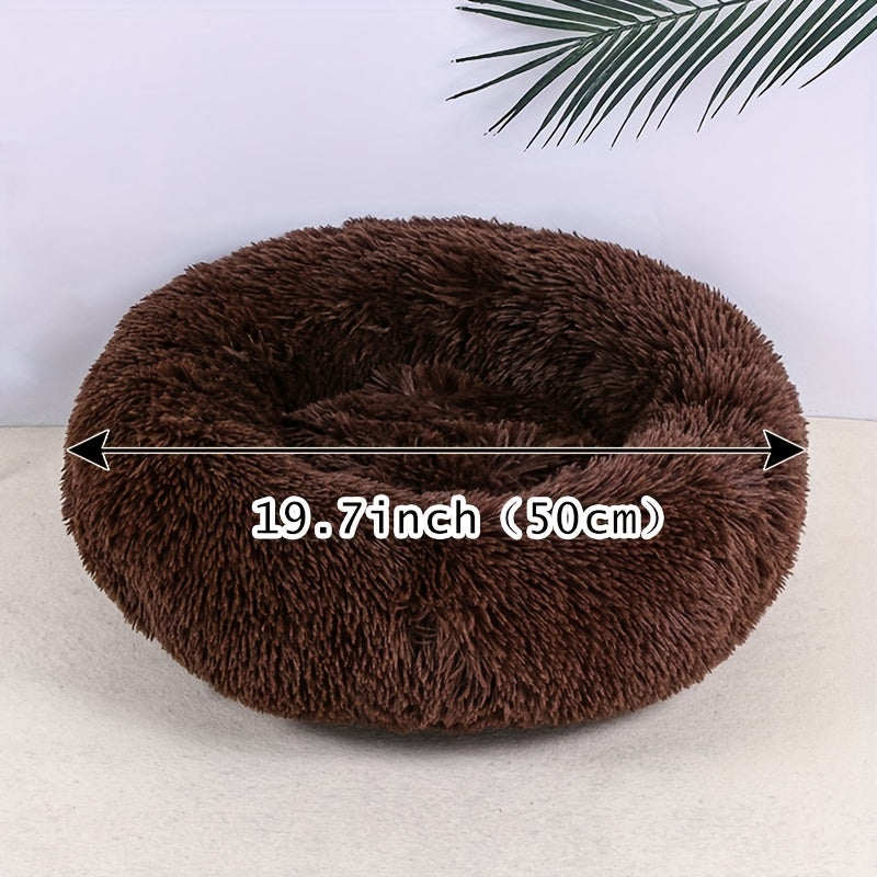 Plush Pet Nest Cat Dog Universal Round Nest Cat Mattress Soft Comfortable Bottom Non-slip Cat Nest