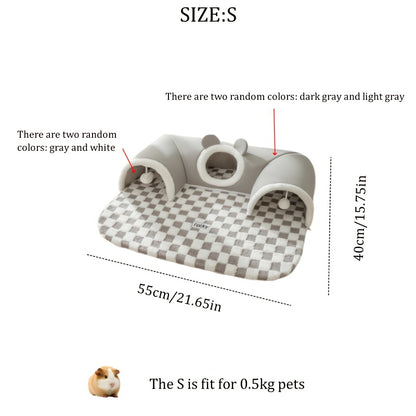 Cat Tunnel Cat Nest Small Pet Tunnel Small Pet Nest Elk Pet Nest Hide and Seek Toy Cat Tunnel Play Sleep Integrated Bear Shaped Tunnel Cat Nest Pet Nest Warm Nest Rabbit Hamster Tunnel Nest
