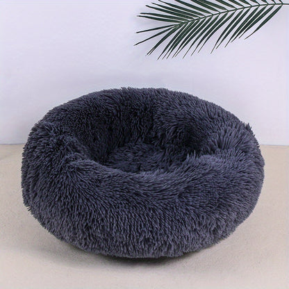 Ultra-Soft Plush Round Pet Bed - Luxurious Sleeping Haven with Warmth and Comfort for Dogs and Cats - Perfect for Cozy Naps and Snuggles