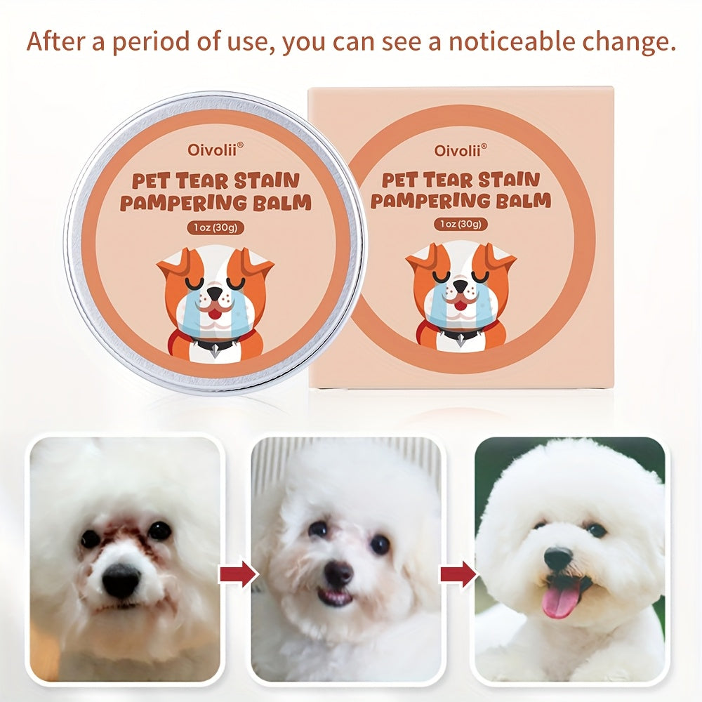 Pet Tear Stain Remover Gel 30g + Brush | Gentle Plant-Based Formula | Effective & Irritation-Free Eye Cleaning For Dogs & Cats