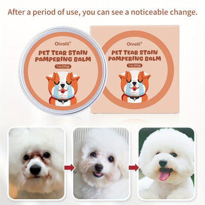 Pet Tear Stain Remover Gel 30g + Brush | Gentle Plant-Based Formula | Effective & Irritation-Free Eye Cleaning For Dogs & Cats