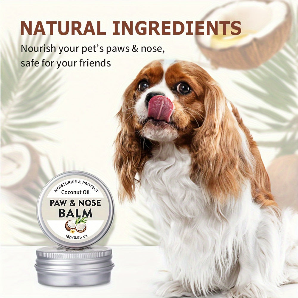 1pc Coconut Oil PawPals Dog Paw & Nose Balm - Moisturizing Aluminum Salve for Non-Electric, Battery-Free Pet Care